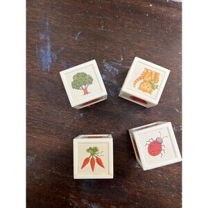 Vintage 1995 American Girl Bitty Baby Fun in the Sun Blocks Set of 4 Doll Size